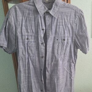 Izod Light Blue Casual Button Down Shirt